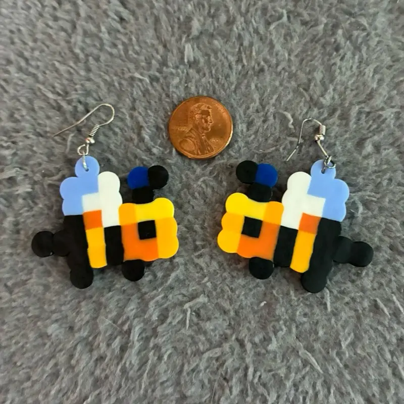 Handmade Perler Earring