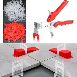 Tile Leveling System Kit, 600pcs Tile Leveler Spacers Clips+150pcs Reusable Wedges+1pc Tile Pliers for Wall/Tile Adjustment, Leveling Tile System for Tile (Red, 1/8-3mm)