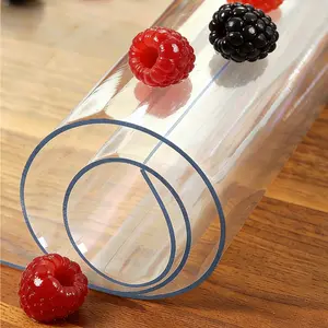 Waterproof PVC Tablecloth, Easy to Clean, Oil-Resistant, Non-Slip, Heat Resistant, Ideal for Home, Restaurant, Office Use, Transparent Table Cover