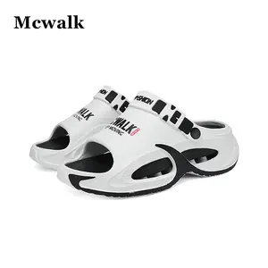 Summer Mens Sandals & Slippers Indoor Outdoor Lazy Shoes Beach Sandals Soft Cushion Arch Support Non-Slip Durable Quick Drying Easy Clean 5cm Heel Height
