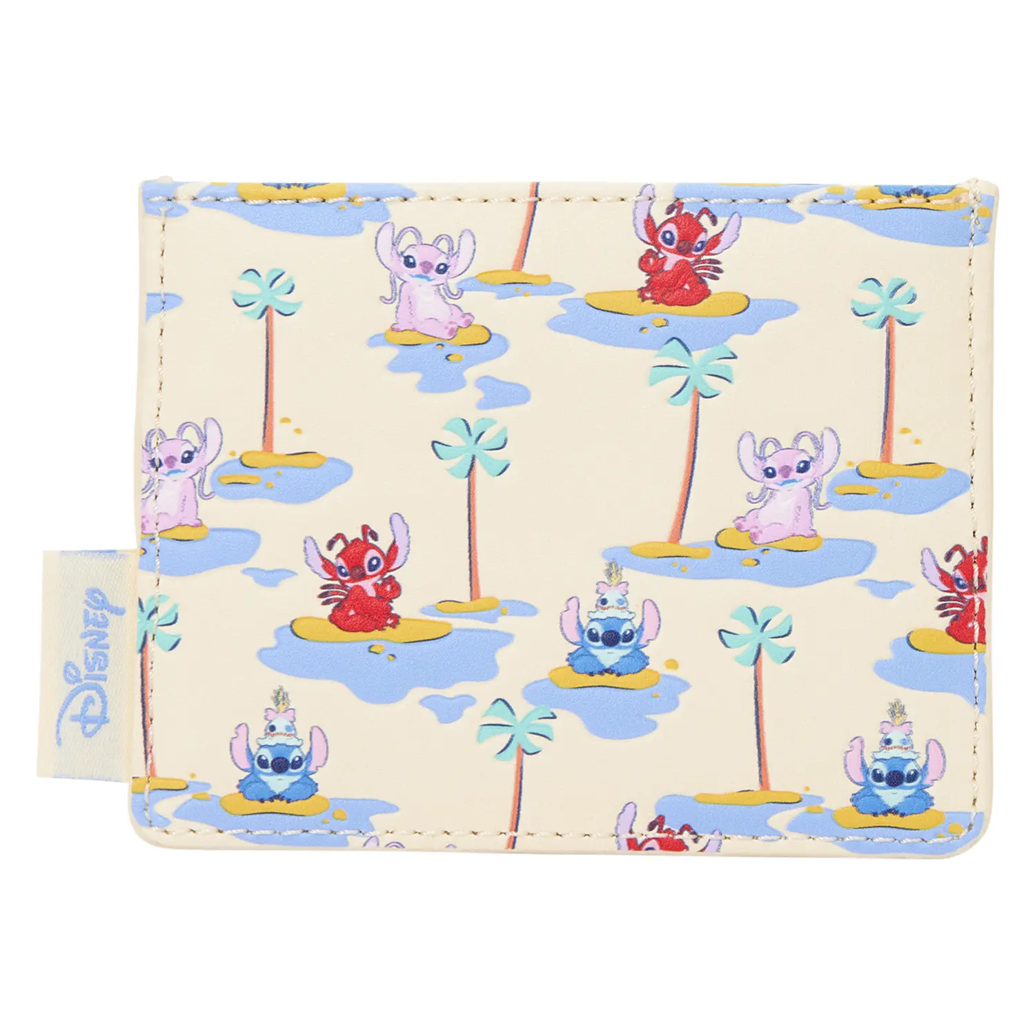 Loungefly Disney Lilo & Stitch Graphic Faux Leather Wallet for Casual Wear, Lightweight Card Holder with Zip Closure, Long Wallet, Basic, Compact, Hand Wash Only