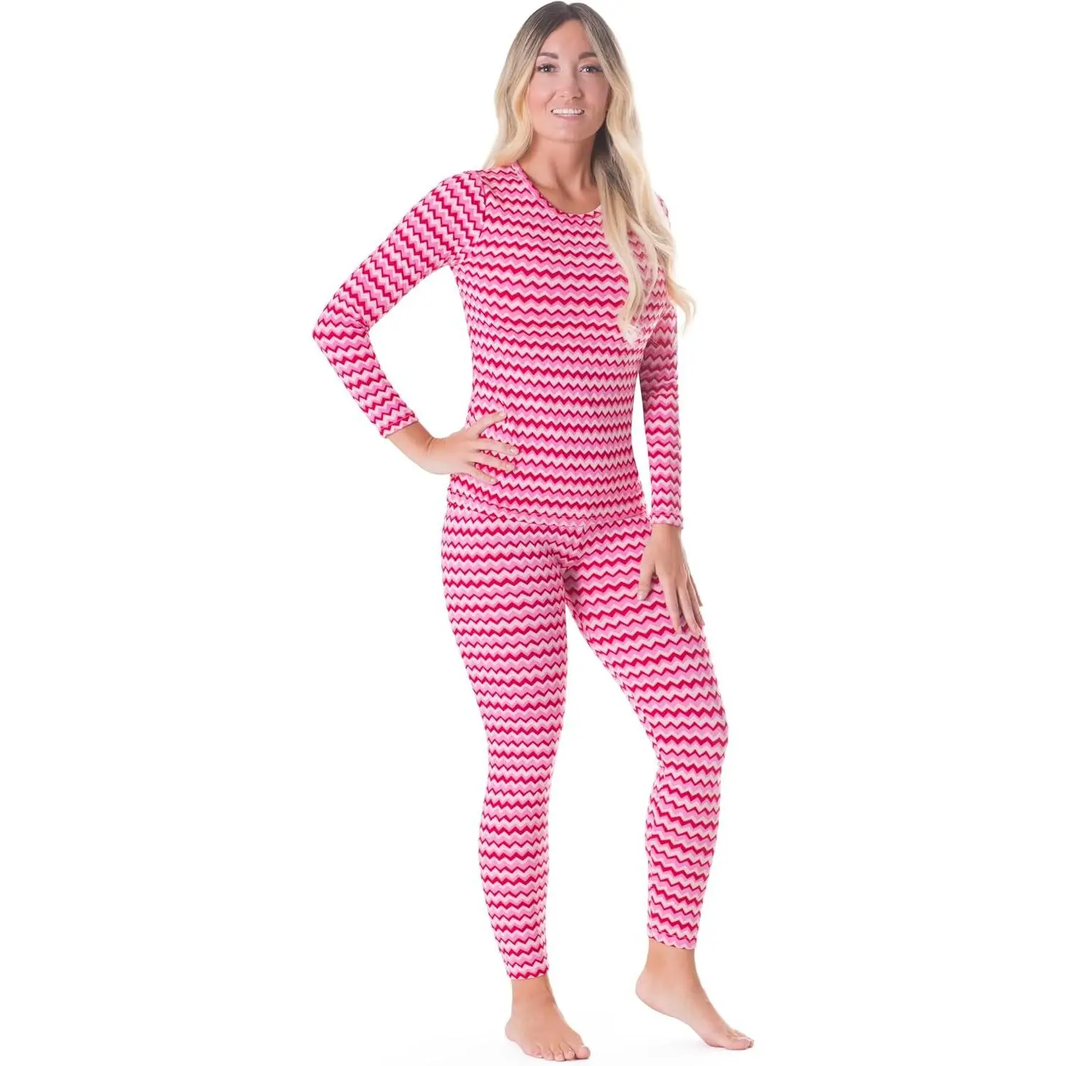 Thermal Underwear for Women, Long Johns Fleece Lined Set, Shirt & Pants, Base Layer w/Leggings/Bottoms Ski/Extreme Cold