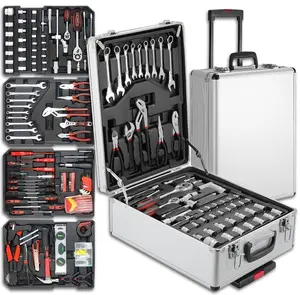 187PCS Large Capacity Metal Hand Toolbox, The Ultimate Home Repair Master Set - Comprehensive Toolbox, With 4 Drawers, General Household Toolkit, Simple And Durable, Auto Repair Repair Tools, No Assembly Required
