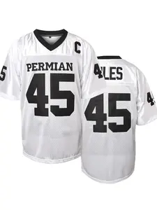 Boobie Miles Jersey Tops, Stylish Jersey, Sport Jersey, 45 Permian Friday Night Lights Football Jersey White Black S-XXXL