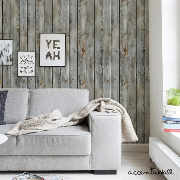 Vintage Wood Wallpaper - Peel and Stick Vintage Wood Wallpaper - Peel and Stick