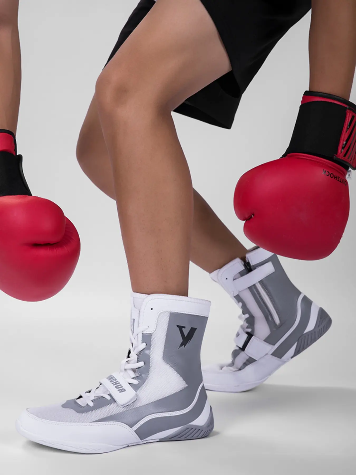 Men's Mesh Boxing Shoes, Professional Training Shoes, Work Out Shoes, High Traction Wrestling Shoes for Men, Women, Lightweight Gym Shoes for Wrestling, Boxing, Weightlifting & Bodybuilding, Training Sports Shoes, Footwear Athletic Trainer