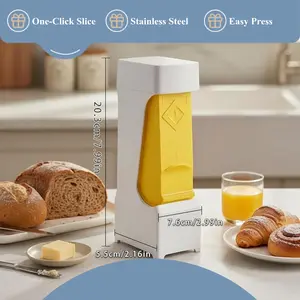 Butter Cutter & Dispenser, One-Click Butter Slicer with Stainless Steel Blade, Easy-Press Butter Cutter for Bread, Baking, Cakes & Cookies, Kitchen
