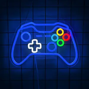 Kavaas Gamer Neon Sign, Game Controller LED Sign for Gaming Room Decor - Game Neon Sign for Teen Boy Room Decor - Best Gamer Gifts for Boys, Kids, Neon Light Sign