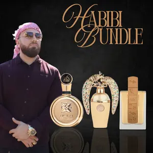 Habibi Bundle | Lattafa | Afeef + Angham + Fakhar Extrait | Eau De Parfum | Unisex Fragrance | 100 ML | Mandarin -Lavender & Vanilla