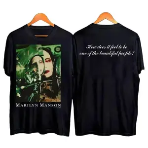 Relive 1997 with this Marilyn Manson 2 Sided T-Shirt, Graphic Tee Gift For Him, Cotton T-shirt Gift, Top Menswear