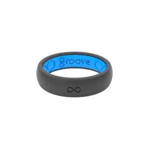 Solid Deep Stone Thin Ring