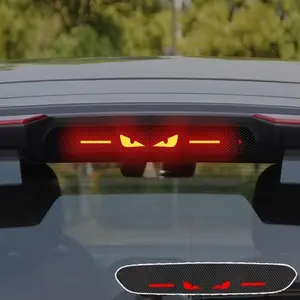 Car Rear Brake Light Sticker, 1 Count Carbon Fiber Pattern Car Rear Brake Light Decal, Car Decals, Car Exterior Decoration Accessories, Vehicle Exterior Decoration for Car, Motorcycle, Truck