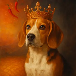 Mango Inferno Pet Portrait Canvas