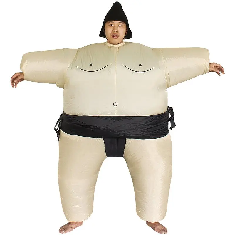 Women's Stylish Fitted Twist Inflatable Sumo Wrestling Outfit - Adult Blow-Up Wear (Purple, Red, Black, Blue) - Halloween Costume Sets, Inflatable Costume Sets for Special Occasions
