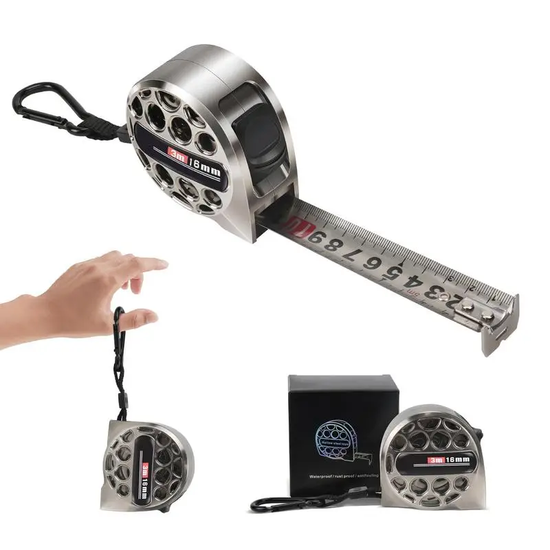 Durable 25FT Stainless Steel Tape Measure – Portable, Shock-Resistant, and Smooth Measuring Tool for DIY, Woodworking, and Agriculture