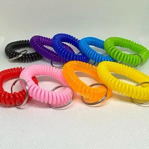 Wrist Band Keychain - Colorful Coil Design for Easy Access and Style