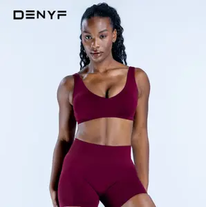 Soft Stretchy 2 Piece Gym Outfit – Wide Strap Sports Bra and High Waisted Leggings