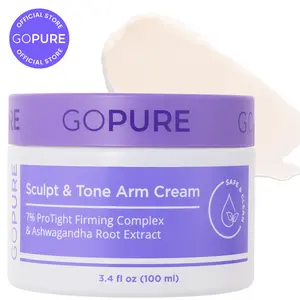 GOPURE Sculpt & Tone Arm Cream with 7% ProTight Firming Complex & Ashwagandha Root Extract Daily Hydrating Moisturizer for Loose Skin Repair