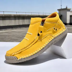 Plus Size Women Mid Calf Combat Boots, Side Zipper Flat Non-Slip Work Booties, Comfortable Chunky Platform Casual Fashion Daily Wear Boots