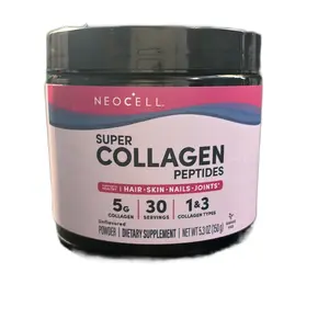 NeoCell Super Collagen Peptides: 30 servings of 5g type 1 & 3 Collagen.
