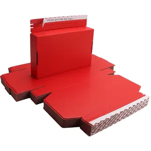 Red Shipping Packaging L10.5xW6.3xH2 inch  Hard Corrugated Cardboard Shipping Boxs  Wrap Box for Bridesmaid Proposal,Invitations, Wedding,Christmas,Anniversary