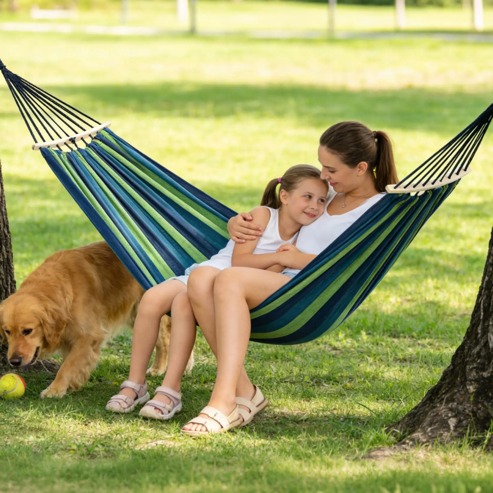 GARVEE Camping Portable Hanging Hammock Indoor Home Bedroom Hammock Lazy Chair Travel Outdoor Swing Chair Thick Canvas Bed Hammocks,Used for Backpacking, Beach, Courtyard, Hiking.