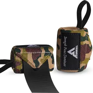 Weightlifting Wrist Wraps – 18” Heavy Duty Cotton Wrist Support with Thumb Loop for Powerlifting, Strength Training & Bodybuilding Padding