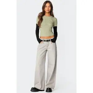 Edikted Women's Casey Low Rise Boyfriend Jeans