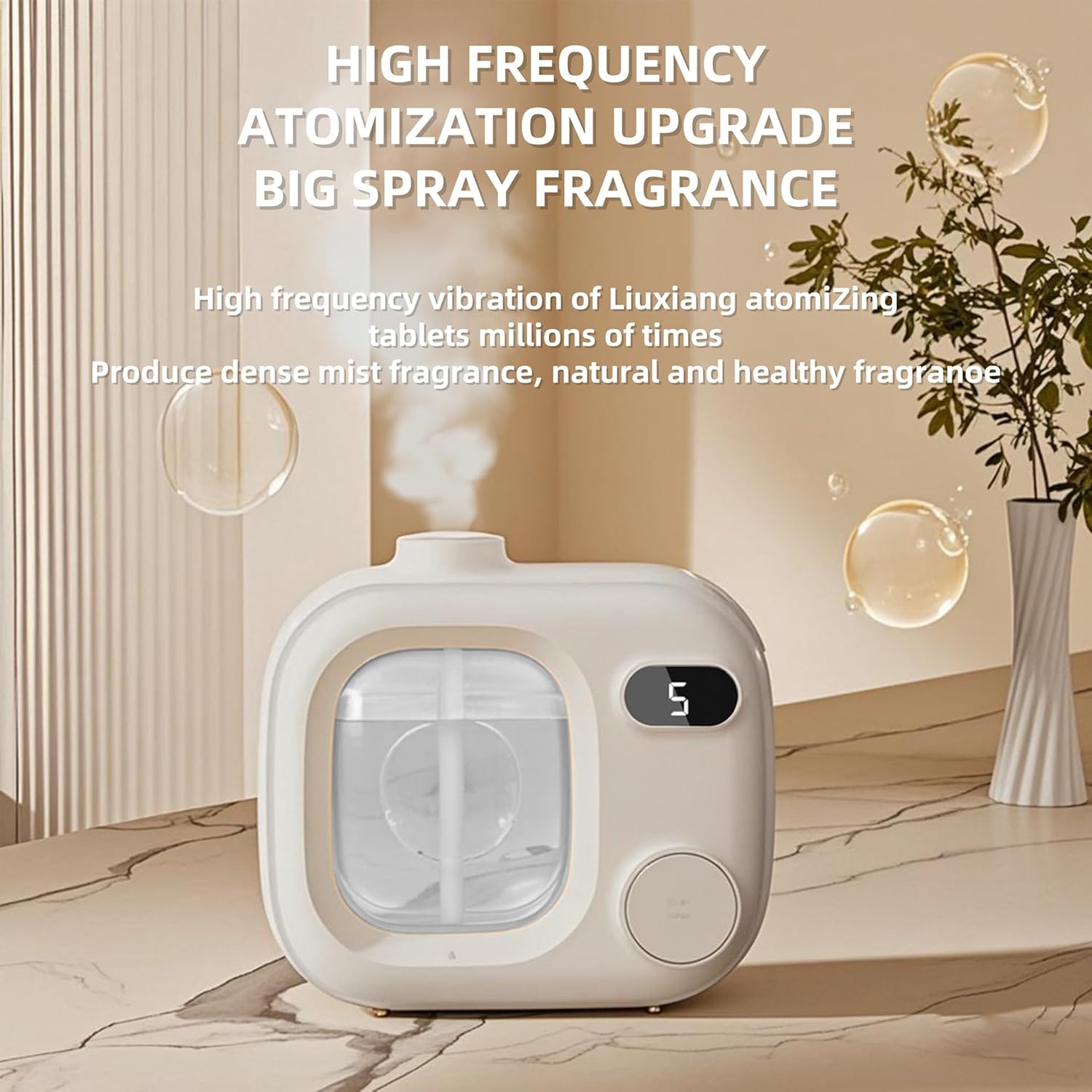 Anhydrous essential oil diffuser Ultrasonic essential oil diffuser is suitable for large family rooms, bathrooms, hotels, offices, cars - cordless with 5 spray grade anhydrous diffusers Aroma