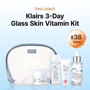 [Dear Klairs Official] 3-Day Glass Skin Vitamin Kit - 4 Steps Travel Kit for Glowing Skin with Vitamin C PDRN Glutathione & Niacinamide for Sensitive Skin