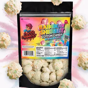 *NEW* Rainbow Sherbet Cotton Candy Viral Gushers Splash Blastz 6OZ's Of Candy (No Chamoy) - Chicos Chamoyy - Fruity Snack Sweet Wax