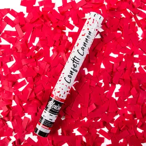 Biodegradable 18-in Red Confetti Cannon, Festive Party Decorations Supplies, Home Celebration Home & Party Supply