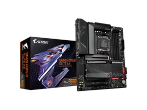 GIGABYTE B650 AORUS ELITE AX AM5 LGA 1718 AMD B650 ATX Motherboard DDR5, M.2, PCIe 5.0, USB 3.2 Gen2X2 Type-C, WiFi 6E, 2.5GbE LAN, Q-Flash Plus, EZ-Latch