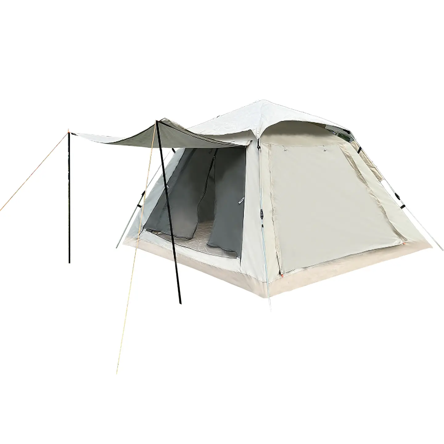 Square Instant Camping Tent - 2/4 Person, 30-Second Easy Setup, Lightweight Instant Portable Canopy, Waterproof Weather-Resistant Durable Cabin-Style Spacious Outdoor Tent for Family Camping & Outdoor Activities, Easy Setup Tent