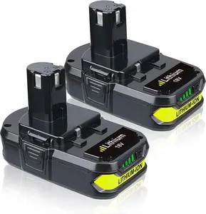 2Pack 3.0Ah 18V P102 Lithium-Ion Replacement for Ryobi 18v Battery P102 P103 P104 P105 P107 P108 P109 P190 Compatible with Ryobi Batteries Cordless Power Tools