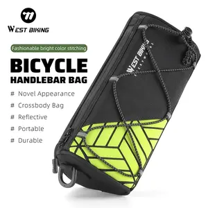 WEST BIKING Bicycle Handlebar Bag Portable Durable Waterproof Cycling Handlebar Bag Outdoors Riding Sports Bicycle Bag