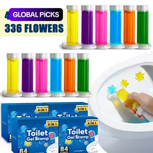 Toilet Gel Cleaning Stamp Pack of 1/2/4, Automatic Toilet Cleaner Gel with Long-Lasting Fresh Scent, Scented, Easy Operation Bathroom Cleaning Tool #GLOBAL PICKS