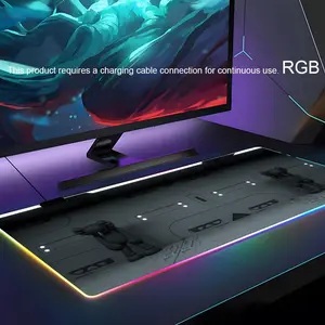Kaws Mouse Pad RGB Gaming Mouse Pad Desk Mat HD Gamer Large LED Light XXL MousePads