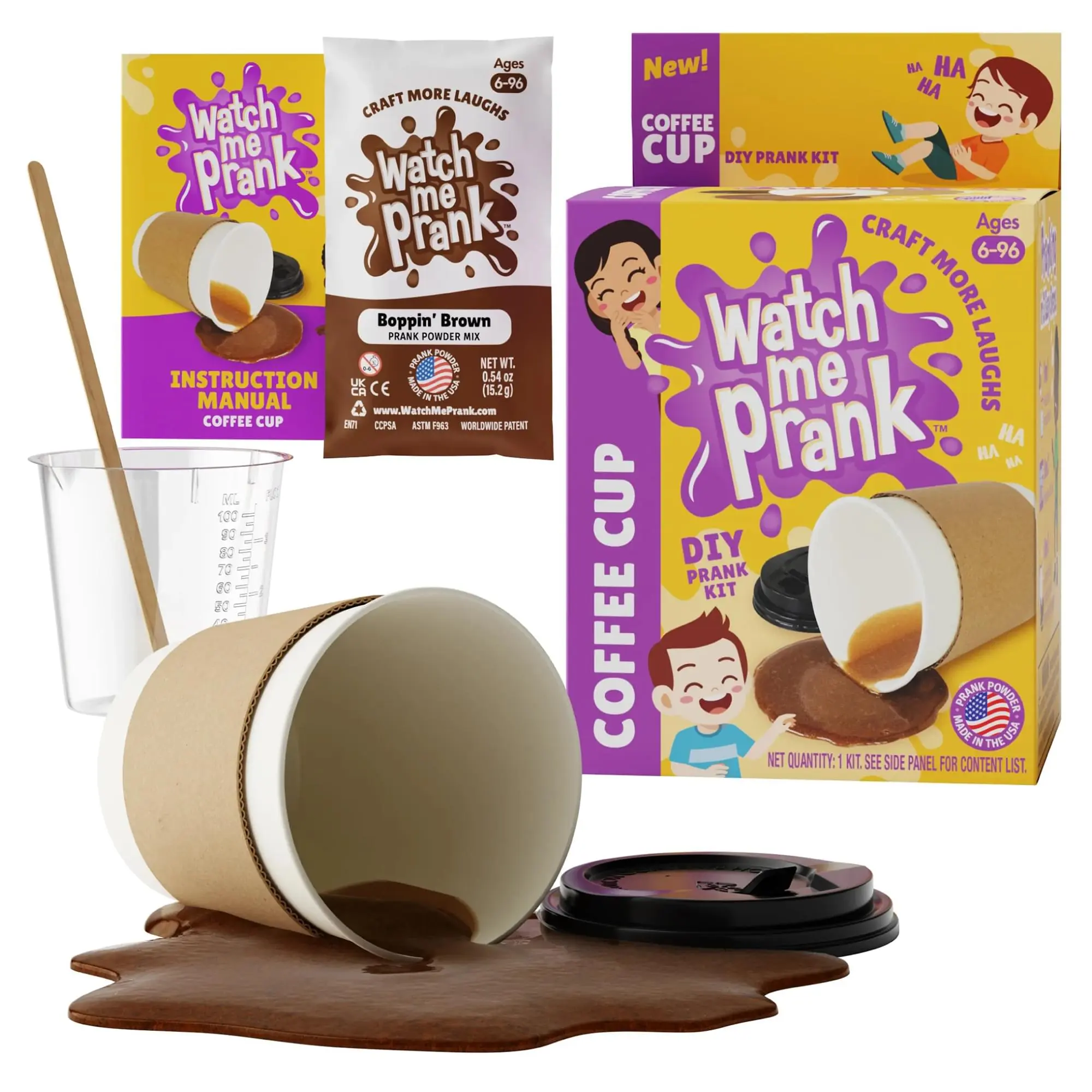 WatchMePrank DIY Kit | Coffee Cup Prank Props, Creative Gift, Gag Gift, Surprise Trick for Kids