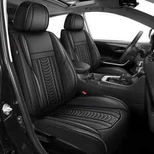 Leatherette Car Seat Cover Full Set for Toyota RAV4 2013-2026, 5-Seat Auto Accessories, Outdoor-Ready, Stain-Resistant, Breathable, Airbag-Compatible, Non-Slip, Durable Protector