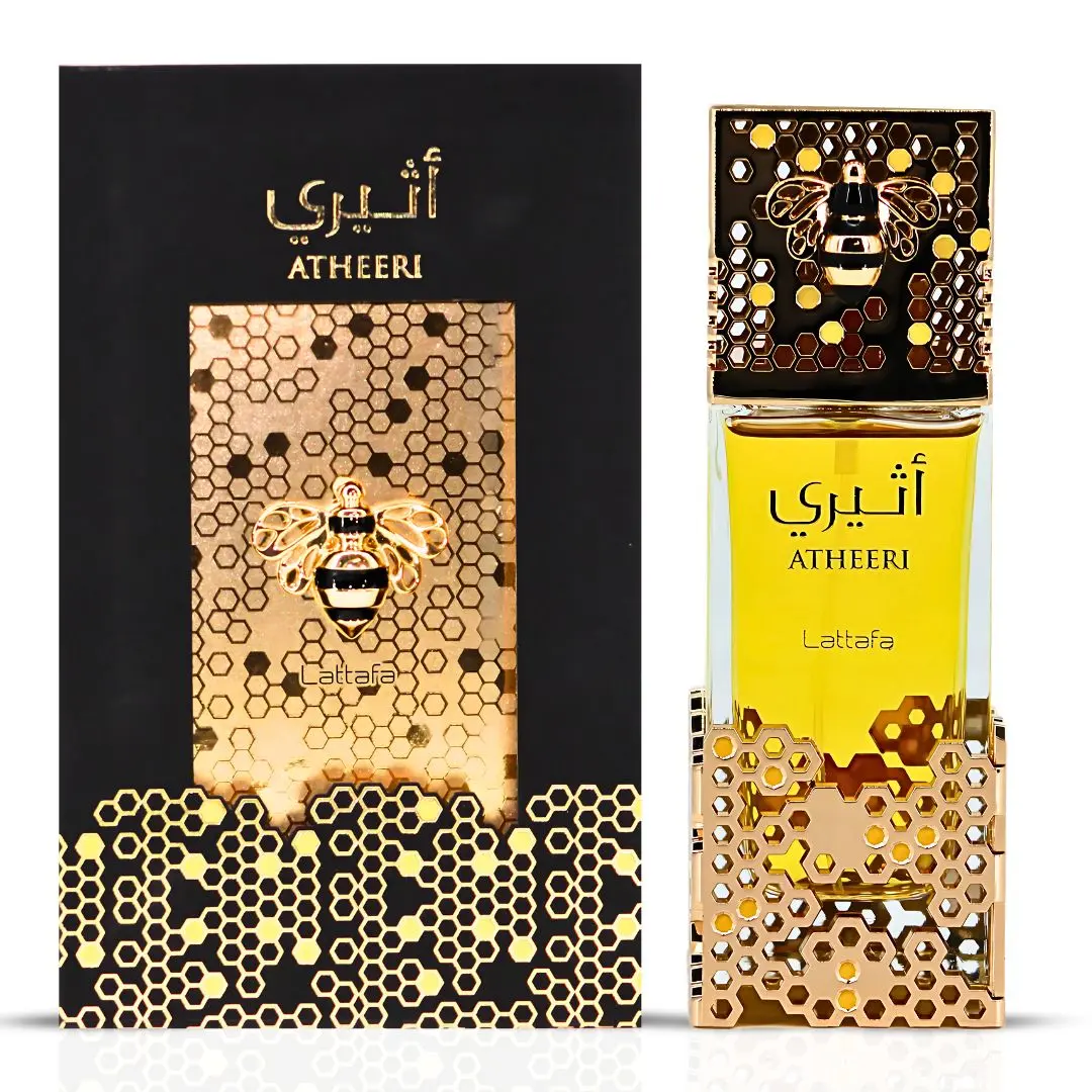 Lattafa Atheeri Eau De Parfum (EDP) Spray - 100ML (3.4 OZ) Alcohol-Based Men's Long Lasting Perfume, Fragrance That Starts With A Floral, Woody, Fresh, Warm Notes & Aromatic Amberwood Scent, Single Item