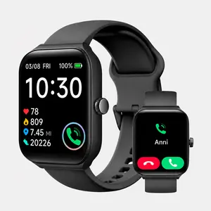 2026 New Fashion Smart Watch for men, Wireless Calling/Dial, 100+ Sport Mode,, Message Reminder, IP67 Waterproof, Smart Watch for Android iPhone Devices, Activity Tracker for Men Women, Wearable Devices, Fall Gift Square Touchscreen Bluetooth  Smartphone