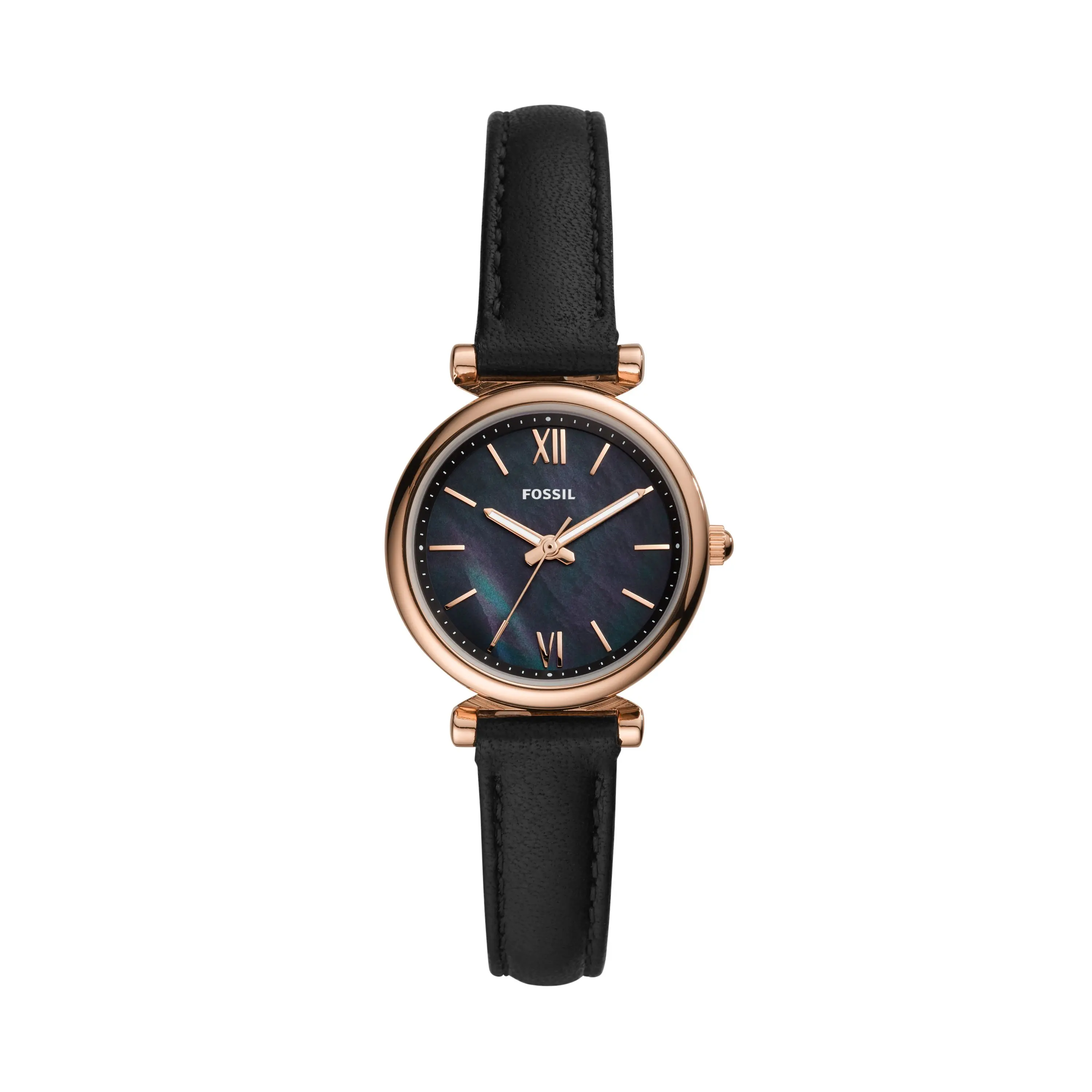 Fossil Women's Carlie Mini Three-Hand, Rose Gold-Tone Stainless Steel Watch