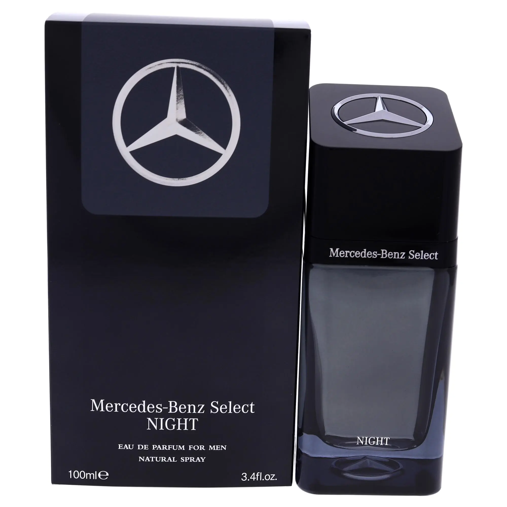 Select Night by Mercedes-Benz Male Fragrance - 3.4 oz Default Size EDP Spray Bottle, Long-Lasting Refined Aroma