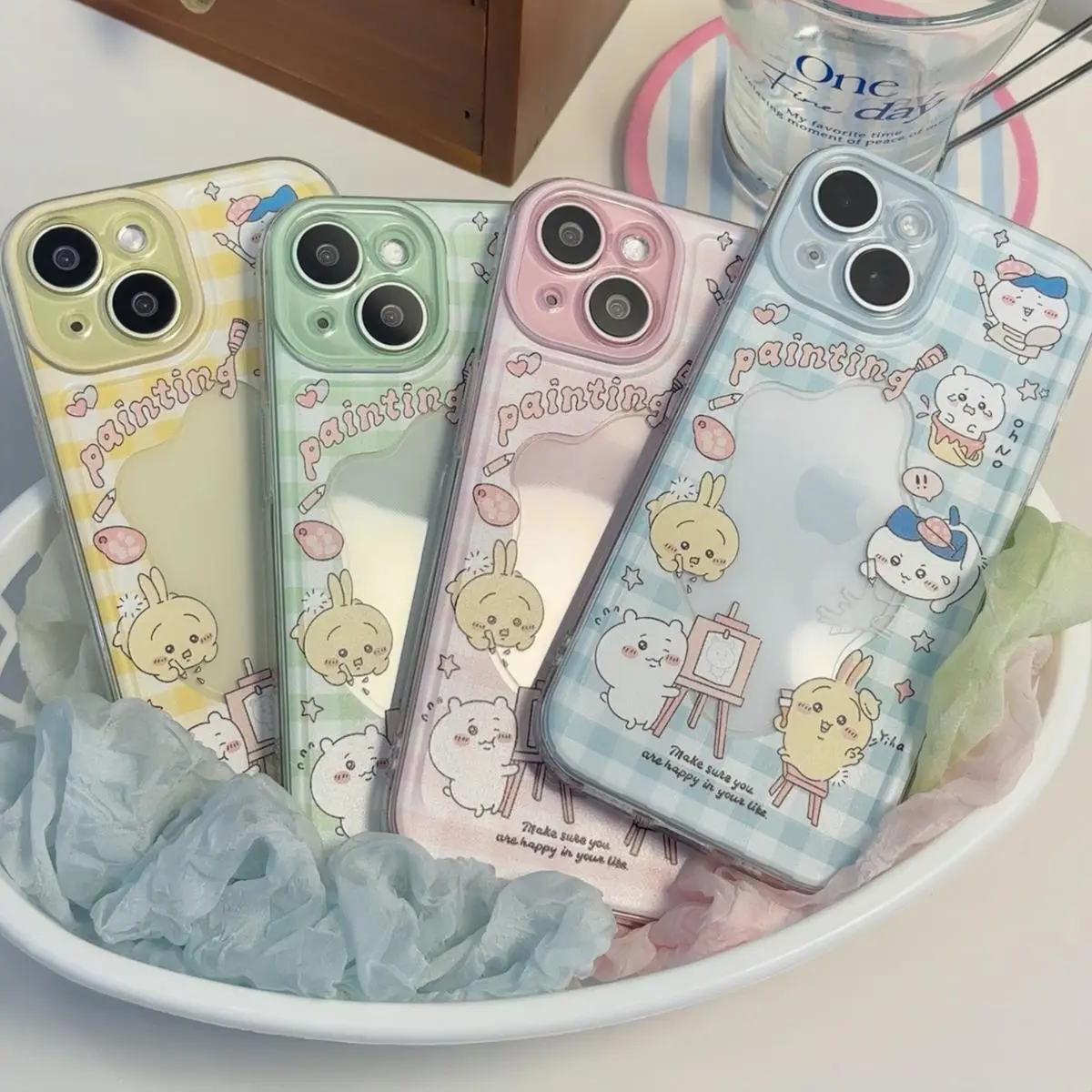 C-Chiikawa Usagi case suitable for Apple 14 Pro, iPhone 17 cute style, 16/15 Pro Max silver