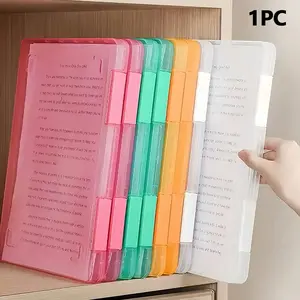 Thick A4 File Organizer Box, Transparent Desktop Storage Tray, Home Office, Holds ID Books, Graduation Certificates, A5 Papers, Manuals, Certs, School Supplies