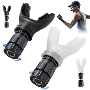 2 Pack Running Breathing Trainer Deivce,Adjustable Silicone Breathing Trainer,Mini Training Equipment for Working Out,Running Trainer for Fitness
