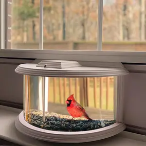 in Window Bird Feeders for Viewing - 180? Clear View Bird Feeder, Durable, Elegant, Fits Windows 27-35" Wide, for Bird Watching-Bring Joy to Your Home