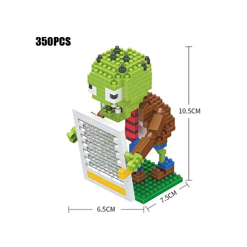 Cartoon Game Plant Vs Zombie Toys Micro Diamond Block Peashooter Chomper Jalapeno Tall Nut Sunflower Cherry Bomb Corn Nanobrick