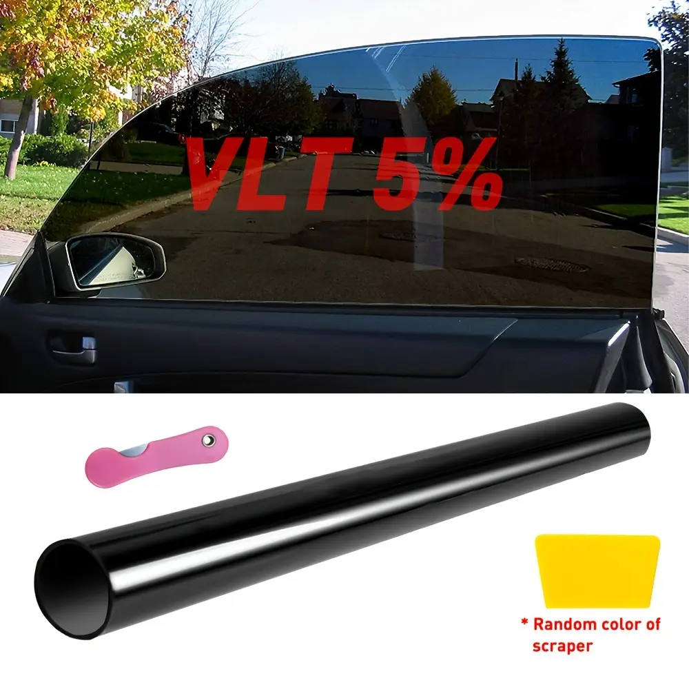 1Pcs 3MUncut Roll Window Tint Film Black 70% 5% 20% VLT20" x 10ft Fit For Car Front Rear Windshields Windows Sunroof 1% 25% Transmittance 5 percent window tint